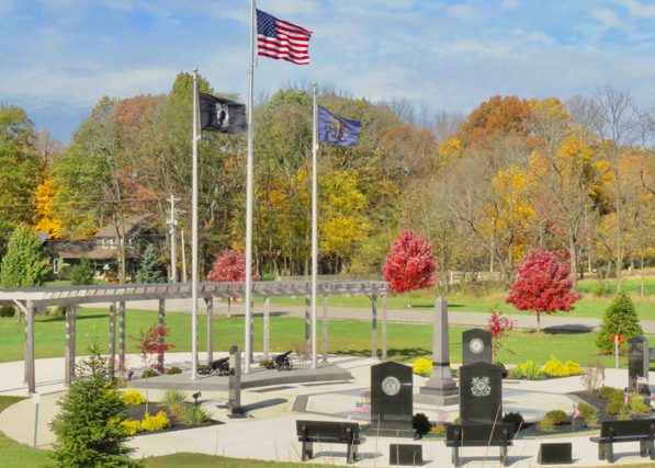 Hancock County, Sugar Creek Township, New Palestine, Park, Veterans Memorial, Benches