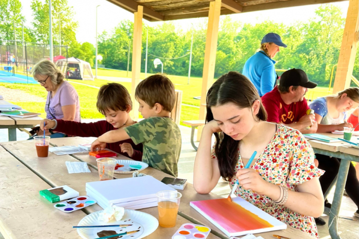 Picnic at Lions Park in Cumberland, Indiana